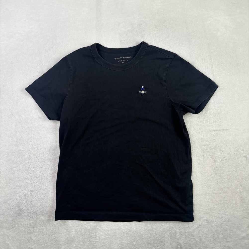 Giordano Classics Black Short Sleeve Embroidered Shirt Women's Medium